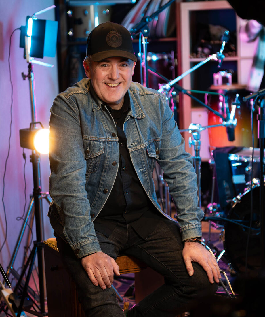 Dan Jones in his home studio