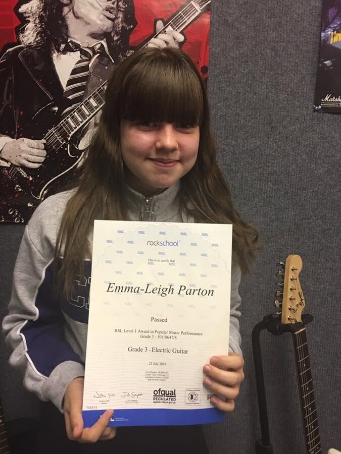 Emma-Leigh Parton passes Grade 3
